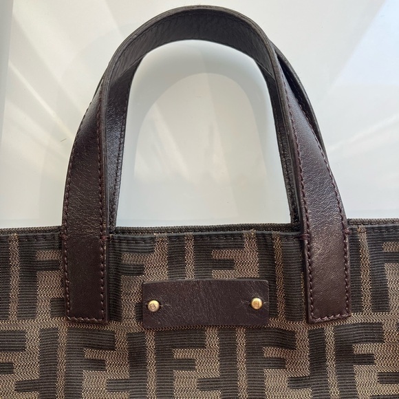 FENDI VINTAGE ZUCCA CANVAS TOTE - Picture 4 of 16